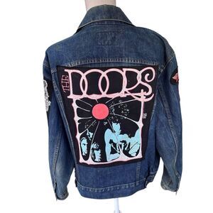 Vintage Custom LEVIS DENIM JACKET 7505 0217 Patches The Doors Stones The Who